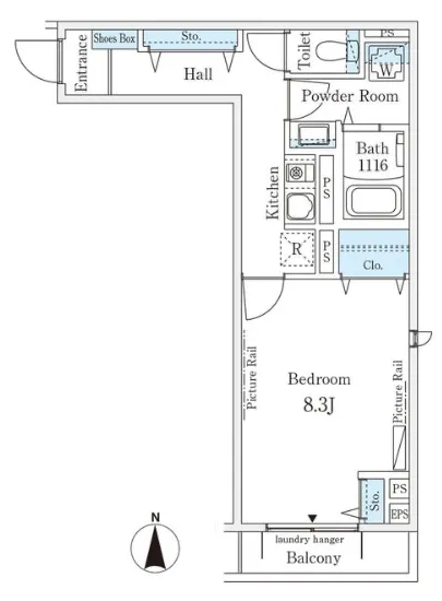 グラスヒルズ高輪 S-202