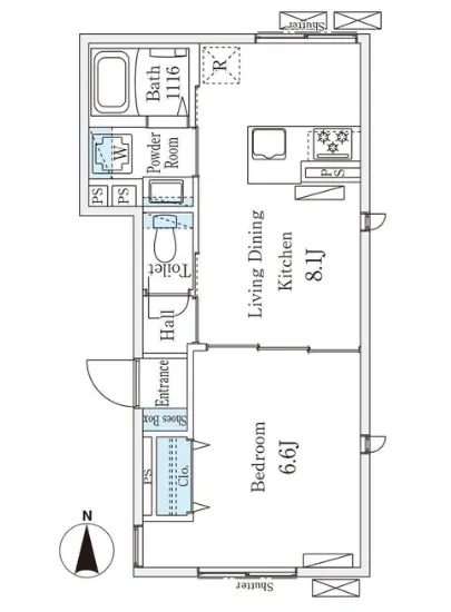グラスヒルズ高輪 W-102