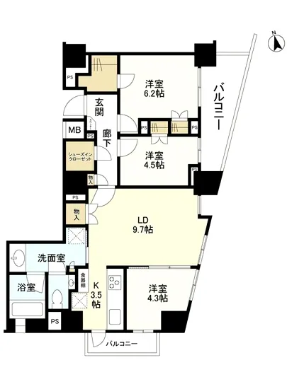 パークホームズ市谷薬王寺セントガレリア 7F
