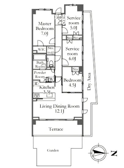 マジェスティハウス新宿御苑パークナード 1F