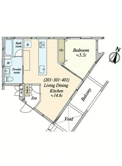 クオーレ中目黒 2F