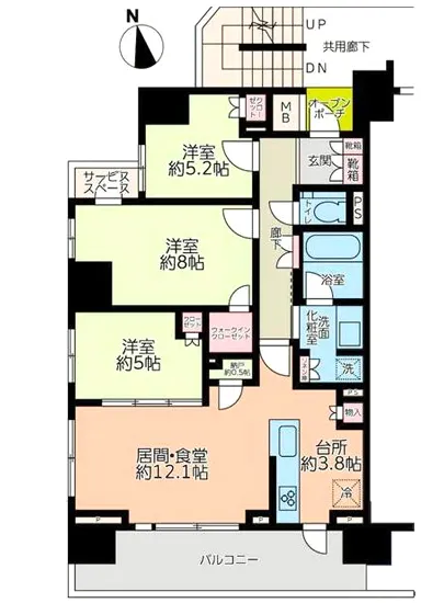 プラウド上野松が谷 2F