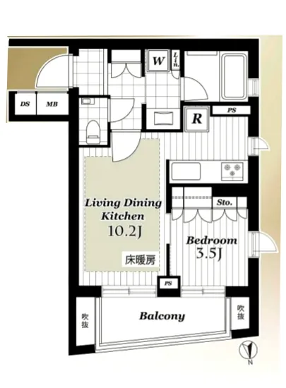 オープンレジデンシア下北沢ウエスト・テラス 2F