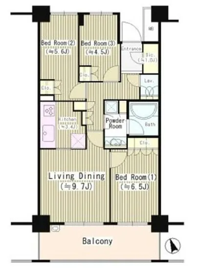 パークコート麻布十番三田ガーデン棟 2F