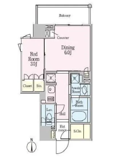 クレストコート白金高輪 405
