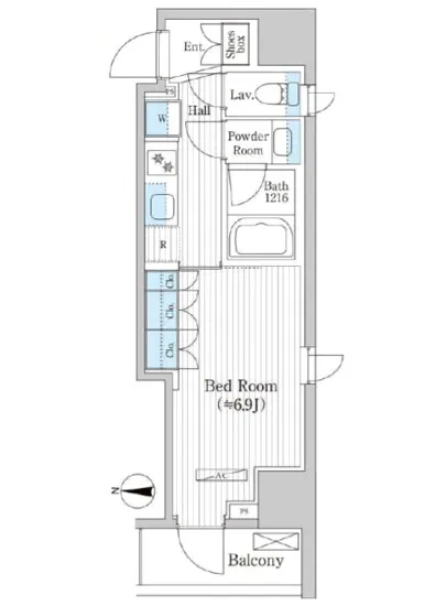 グレイスリヴィエール東京八丁堀 801