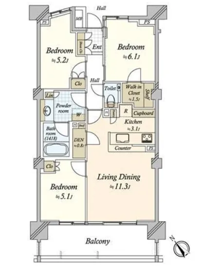 パークホームズ品川ザレジデンス 15F