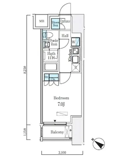 アジュールテラス日本橋浜町 802