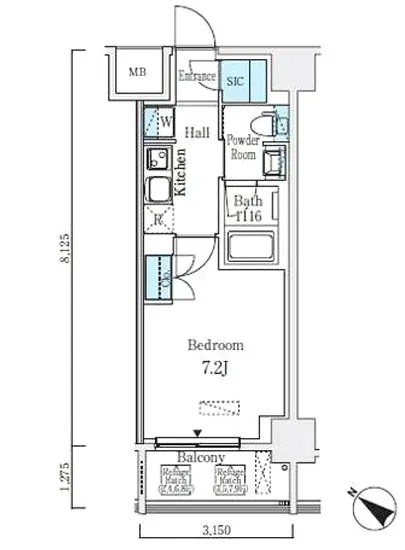 アジュールテラス日本橋浜町 804