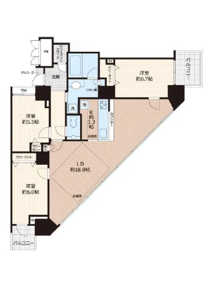 アップルタワー東京キャナルコート 14F