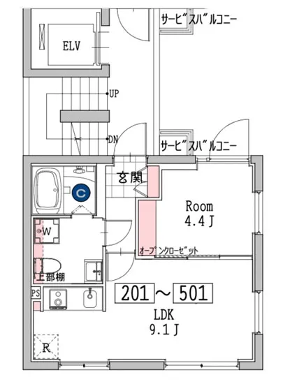 カーサピアッツァ浅草駒形 201
