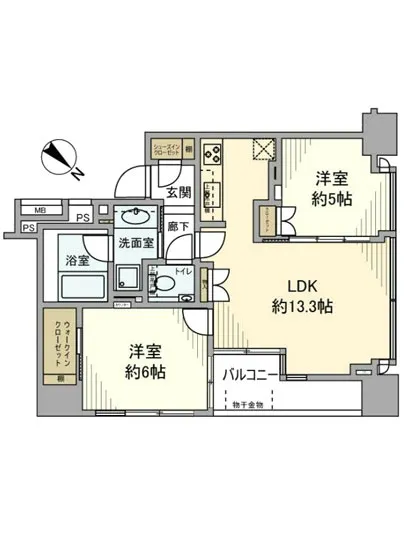 シティハウス月島駅前ベイブリーズコート 5F