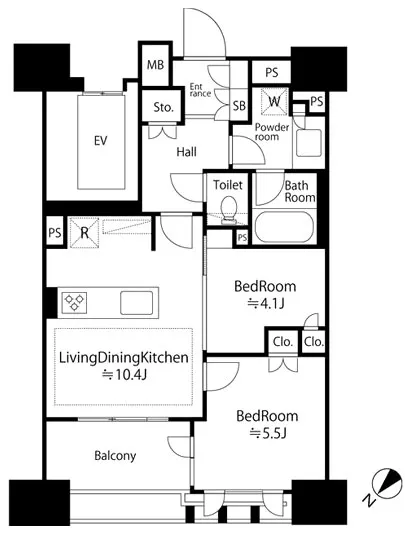 プレミスト東銀座築地エッジコート 12F