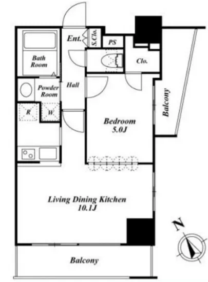 千駄ヶ谷デュープレックスリズ 14F