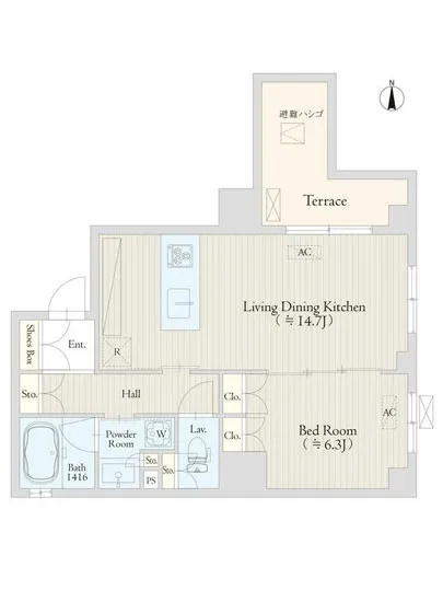 ケヤキテラス恵比寿南 102
