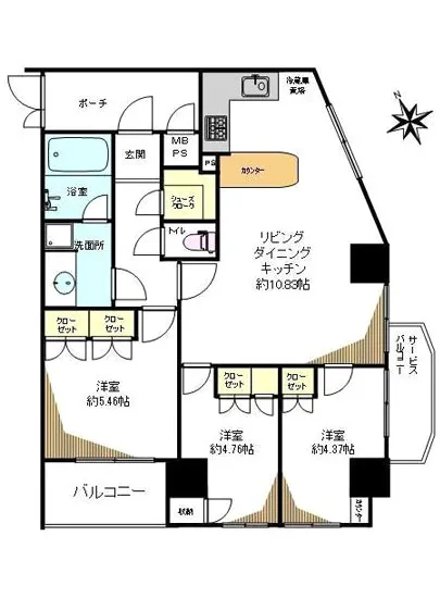 ユニーブル島津山 7F