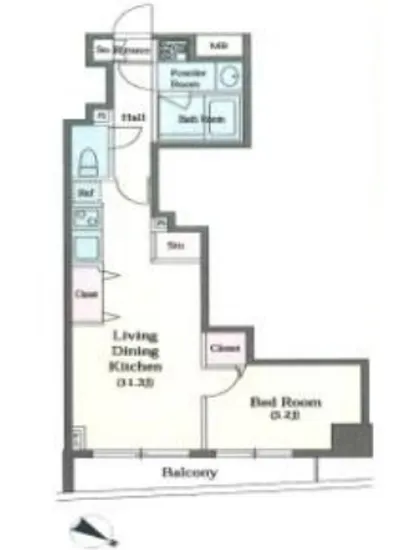 ルクレ八丁堀 504