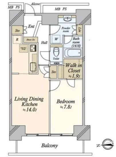 Wコンフォートタワーズイースト 1005