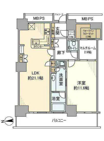 Wコンフォートタワーズウエスト 4F