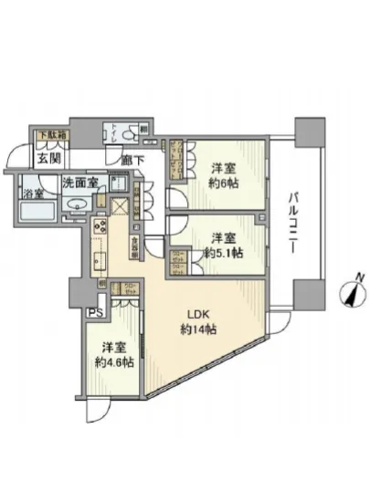パークタワー渋谷本町 14F