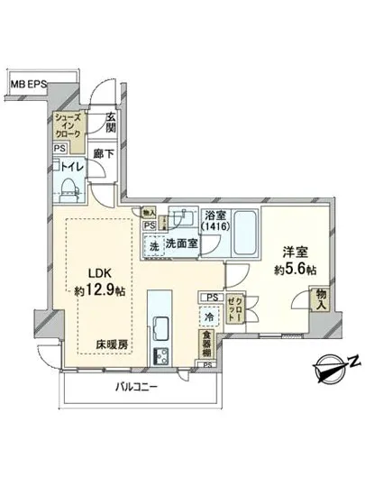 オープンレジデンシア代々木上原ヒルズ 2F