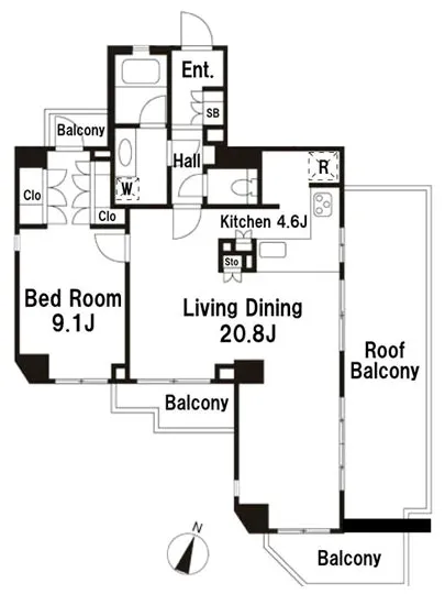 オープンレジデンシア白金長者丸 4F