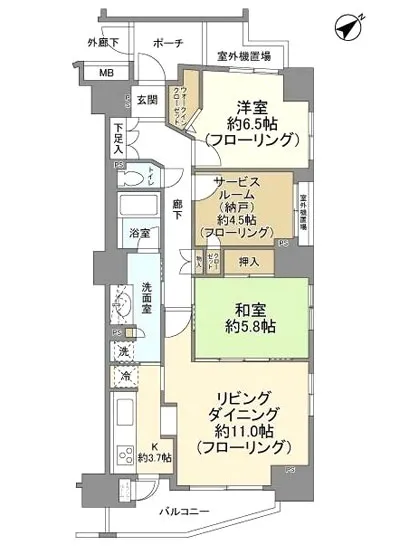 オーベル月島リバージュグラン 3F