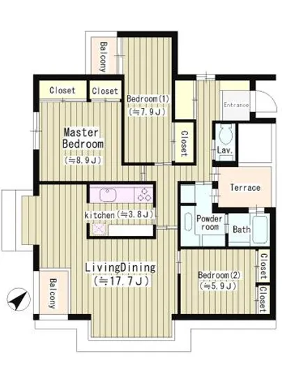 コートハウス八雲 204