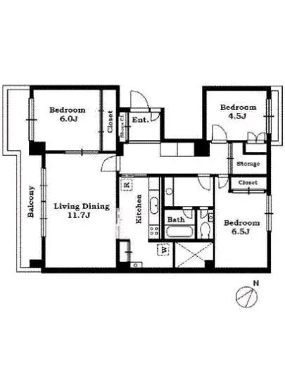 高輪パークマンション 3F