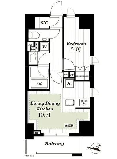 オープンレジデンシア王子 5F