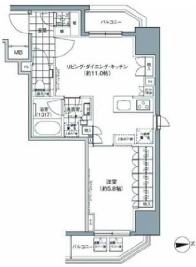 パークハビオ上野3丁目 1203