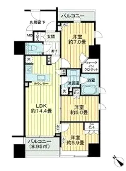 サンクタス武蔵小山 5F