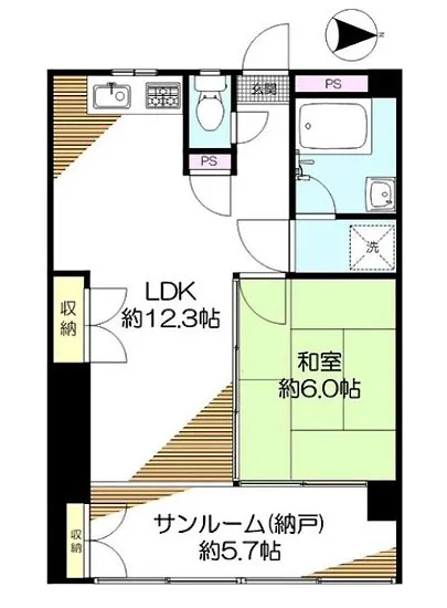 ツイン一の橋 2号棟 6F