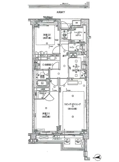 ロワプレイス島津山 2F