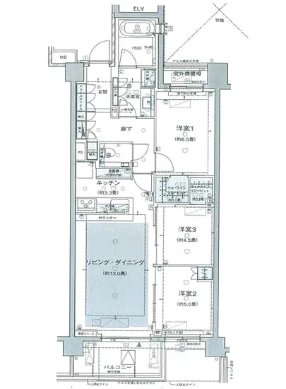 ザ・パークハウス市谷甲良町 5F