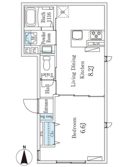 グラスヒルズ高輪 W-202