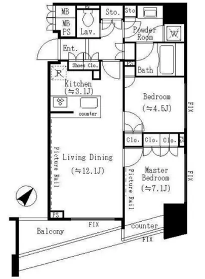 ラ・プラースウエスト 2F