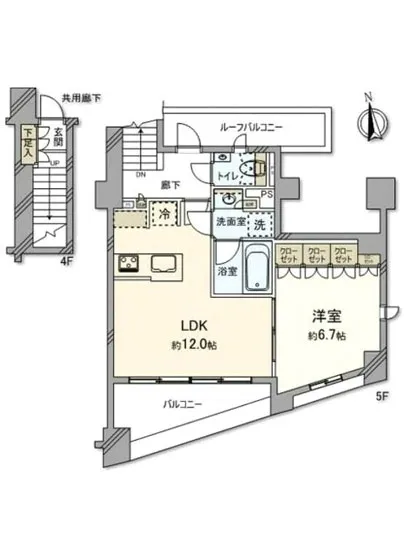 オープンレジデンシア目黒柿の木坂 5F