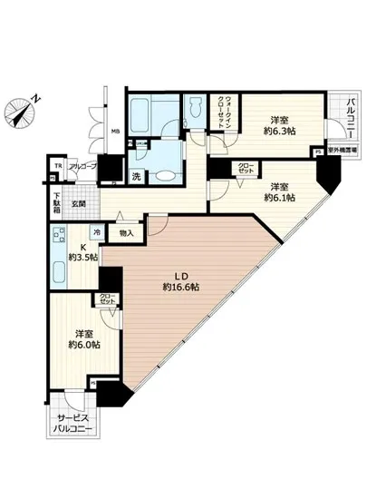アップルタワー東京キャナルコート 8F