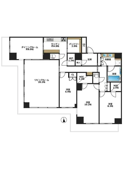 Wコンフォートタワーズウエスト 43F