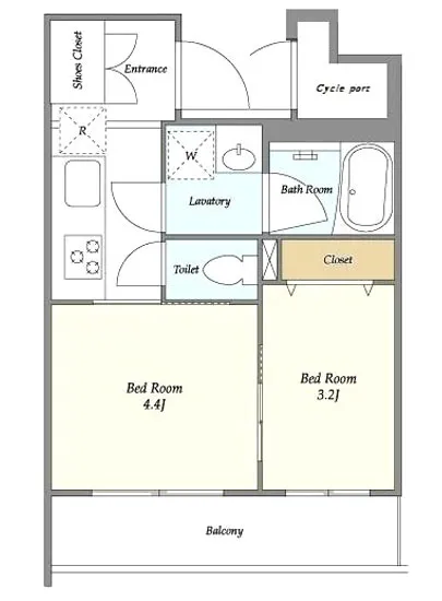 ドゥーエ大鳥居ウエスト 402