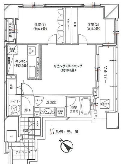アスコットパーク日本橋ミュゲット 6F