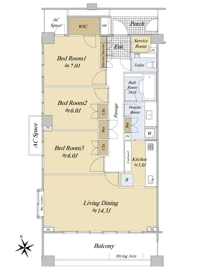 パークハウス用賀コートレジデンス 3F