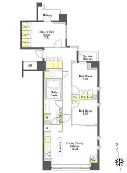 プライムメゾン三田綱町 4F