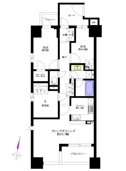 パークハウス新宿若松町 6F