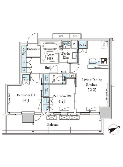 パークアクシス芝浦キャナル 1006