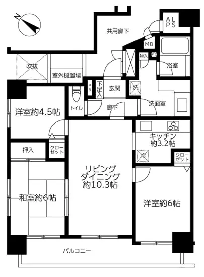 ダイアパレスグランデージ日本橋 3F