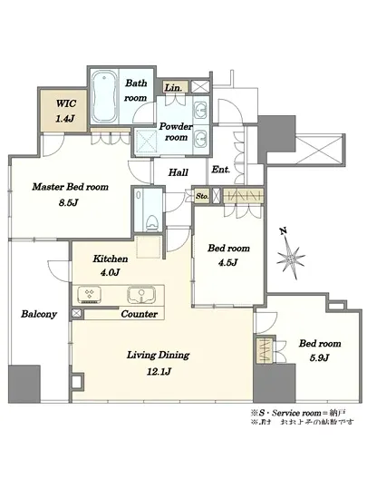 ザ・パークハウス新宿御苑 2F