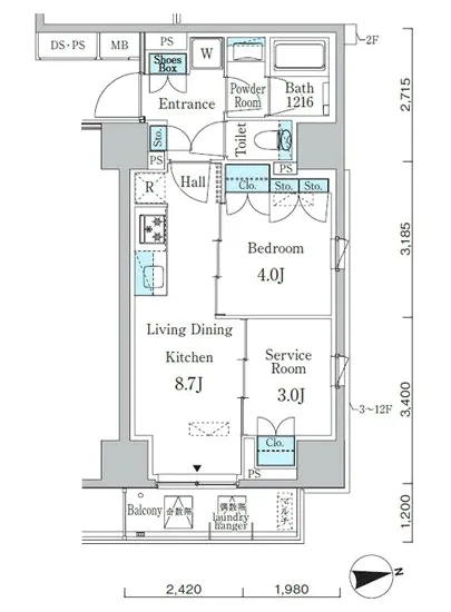 ミリアレジデンス両国 405
