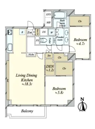 広尾ガーデンヒルズO棟 7F